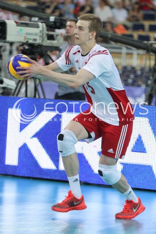  26.06.2016 LODZ <br />SIATKOWKA MEZCZYZN LIGA SWIATOWA 2016 <br />FIVB VOLLEYBALL WORLD LEAGUE 2016 <br />MECZ POLSKA - FRANCJA ( Poland - France ) <br />N/Z ARTUR SZALPUK SYLWETKA <br /> 