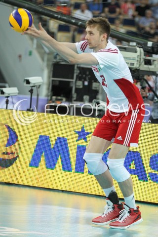  26.06.2016 LODZ <br />SIATKOWKA MEZCZYZN LIGA SWIATOWA 2016 <br />FIVB VOLLEYBALL WORLD LEAGUE 2016 <br />MECZ POLSKA - FRANCJA ( Poland - France ) <br />N/Z MATEUSZ BIENIEK SYLWETKA <br /> 
