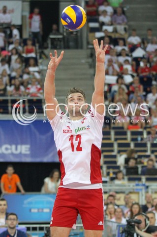  26.06.2016 LODZ <br />SIATKOWKA MEZCZYZN LIGA SWIATOWA 2016 <br />FIVB VOLLEYBALL WORLD LEAGUE 2016 <br />MECZ POLSKA - FRANCJA ( Poland - France ) <br />N/Z GRZEGORZ LOMACZ SYLWETKA <br /> 