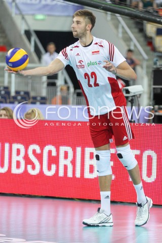  26.06.2016 LODZ <br />SIATKOWKA MEZCZYZN LIGA SWIATOWA 2016 <br />FIVB VOLLEYBALL WORLD LEAGUE 2016 <br />MECZ POLSKA - FRANCJA ( Poland - France ) <br />N/Z BARTOSZ BEDNORZ SYLWETKA <br /> 
