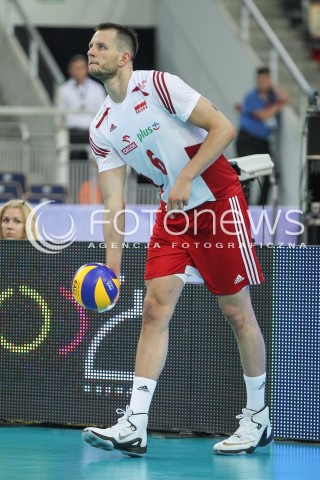  26.06.2016 LODZ <br />SIATKOWKA MEZCZYZN LIGA SWIATOWA 2016 <br />FIVB VOLLEYBALL WORLD LEAGUE 2016 <br />MECZ POLSKA - FRANCJA ( Poland - France ) <br />N/Z BARTOSZ KUREK SYLWETKA <br /> 