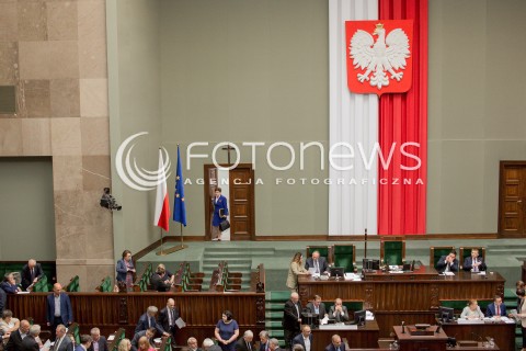 06.07.2016 WARSZAWA SEJM<br />POSIEDZENIE SEJMU RP<br />N/Z SALA POSELSKA WEJSCIE PREMIER BEATA SZYDLO<br /> 