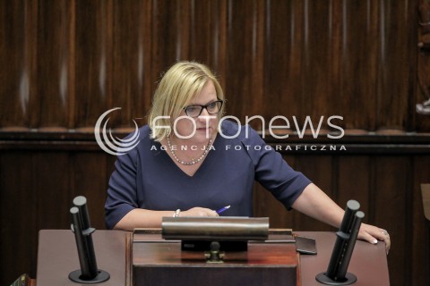  06.07.2016 WARSZAWA SEJM<br />POSIEDZENIE SEJMU RP<br />N/Z BEATA KEMPA<br /> 
