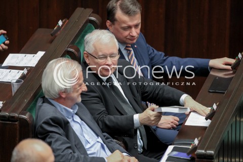  06.07.2016 WARSZAWA SEJM<br />POSIEDZENIE SEJMU RP<br />N/Z RYSZARD TERLECKI JAROSLAW KACZYNSKI MARIUSZ BLASZCZAK<br /> 