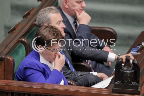  06.07.2016 WARSZAWA SEJM<br />POSIEDZENIE SEJMU RP<br />N/Z PREMIER BEATA SZYDLO<br /> 