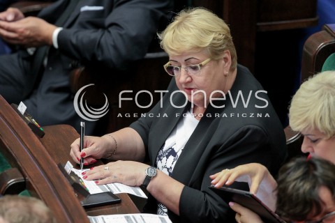  06.07.2016 WARSZAWA SEJM<br />POSIEDZENIE SEJMU RP<br />N/Z HENRYKA KRZYWONOS<br /> 