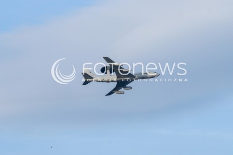  08.07.2016 WARSZAWA <br />SAMOLOTY NATO NAD MIASTEM<br />N/Z SAMOLOT AWACS MODEL BOEING E-3 SENTRY<br /> 