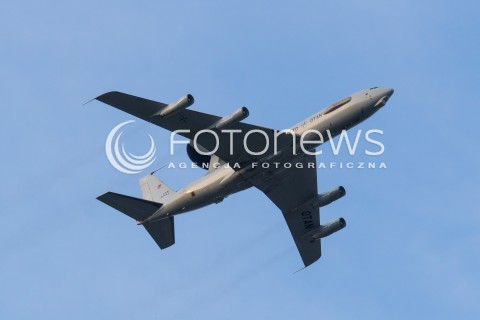  08.07.2016 WARSZAWA <br /> PRZELOT SAMOLOTOW WOJSKOWYCH NAD STADIONEM NARODOWYM W RAMACH TRWAJACEGO W WARSZAWIE SZCZYTU NATO <br /> N/Z NATO E 3 SENTRY<br />  