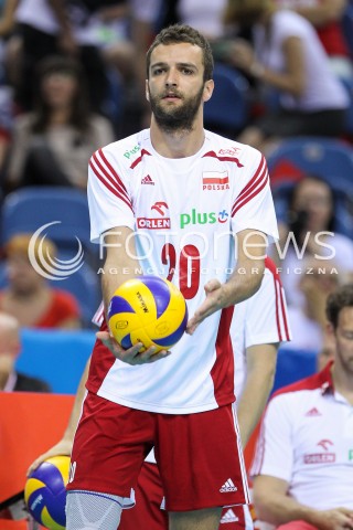  13.07.2016 KRAKOW <br />SIATKOWKA MEZCZYZN LIGA SWIATOWA 2016 TURNIEJ FINALOWY <br />FIVB VOLLEYBALL WORLD LEAGUE FINAL SIX 2016 <br />MECZ POLSKA - FRANCJA ( Poland - France ) <br />N/Z MATEUSZ MIKA SYLWETKA <br /> 