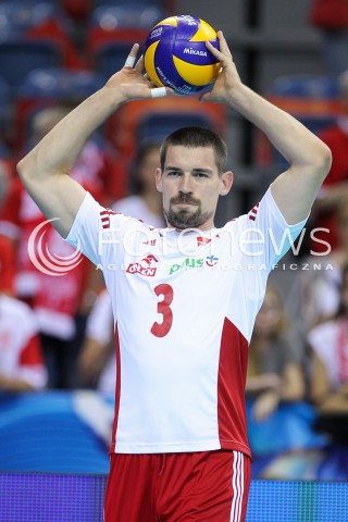  13.07.2016 KRAKOW <br />SIATKOWKA MEZCZYZN LIGA SWIATOWA 2016 TURNIEJ FINALOWY <br />FIVB VOLLEYBALL WORLD LEAGUE FINAL SIX 2016 <br />MECZ POLSKA - FRANCJA ( Poland - France ) <br />N/Z DAWID KONARSKI SYLWETKA <br /> 