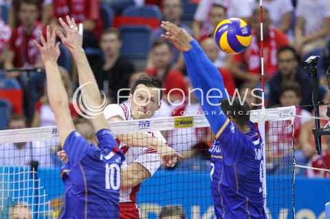  13.07.2016 KRAKOW <br />SIATKOWKA MEZCZYZN LIGA SWIATOWA 2016 TURNIEJ FINALOWY <br />FIVB VOLLEYBALL WORLD LEAGUE FINAL SIX 2016 <br />MECZ POLSKA - FRANCJA ( Poland - France ) <br />N/Z RAFAL BUSZEK <br /> 