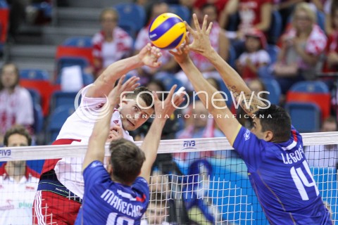  13.07.2016 KRAKOW <br />SIATKOWKA MEZCZYZN LIGA SWIATOWA 2016 TURNIEJ FINALOWY <br />FIVB VOLLEYBALL WORLD LEAGUE FINAL SIX 2016 <br />MECZ POLSKA - FRANCJA ( Poland - France ) <br />N/Z PIOTR NOWAKOWSKI <br /> 
