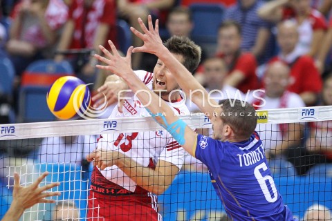  13.07.2016 KRAKOW <br />SIATKOWKA MEZCZYZN LIGA SWIATOWA 2016 TURNIEJ FINALOWY <br />FIVB VOLLEYBALL WORLD LEAGUE FINAL SIX 2016 <br />MECZ POLSKA - FRANCJA ( Poland - France ) <br />N/Z MICHAL KUBIAK <br /> 