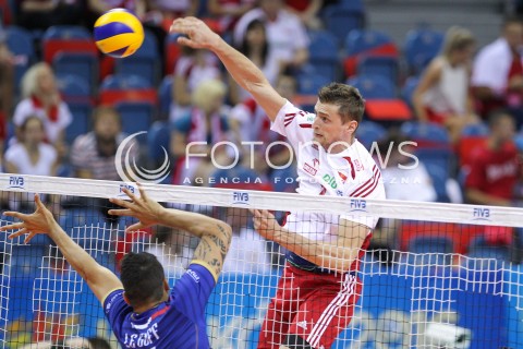  13.07.2016 KRAKOW <br />SIATKOWKA MEZCZYZN LIGA SWIATOWA 2016 TURNIEJ FINALOWY <br />FIVB VOLLEYBALL WORLD LEAGUE FINAL SIX 2016 <br />MECZ POLSKA - FRANCJA ( Poland - France ) <br />N/Z PIOTR NOWAKOWSKI <br /> 