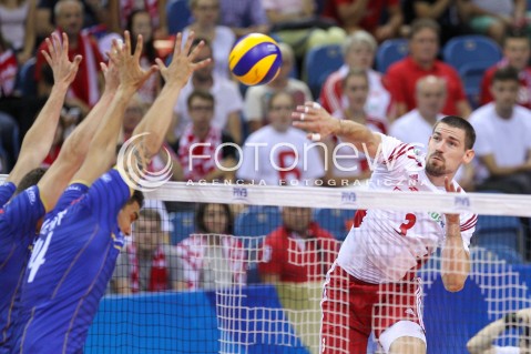  13.07.2016 KRAKOW <br />SIATKOWKA MEZCZYZN LIGA SWIATOWA 2016 TURNIEJ FINALOWY <br />FIVB VOLLEYBALL WORLD LEAGUE FINAL SIX 2016 <br />MECZ POLSKA - FRANCJA ( Poland - France ) <br />N/Z DAWID KONARSKI <br /> 