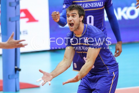  13.07.2016 KRAKOW <br />SIATKOWKA MEZCZYZN LIGA SWIATOWA 2016 TURNIEJ FINALOWY <br />FIVB VOLLEYBALL WORLD LEAGUE FINAL SIX 2016 <br />MECZ POLSKA - FRANCJA ( Poland - France ) <br />N/Z TREVOR CLEVENOT RADOSC EMOCJE <br /> 