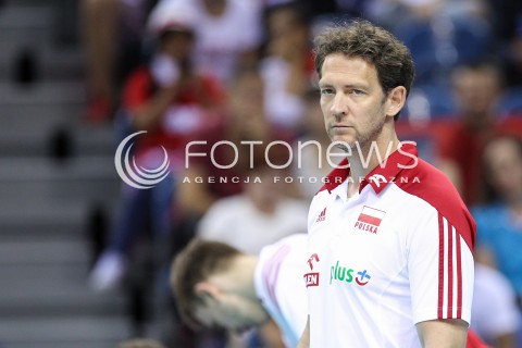  13.07.2016 KRAKOW <br />SIATKOWKA MEZCZYZN LIGA SWIATOWA 2016 TURNIEJ FINALOWY <br />FIVB VOLLEYBALL WORLD LEAGUE FINAL SIX 2016 <br />MECZ POLSKA - FRANCJA ( Poland - France ) <br />N/Z STEPHANE ANTIGA - I TRENER ( HEAD COACH ) SYLWETKA <br /> 