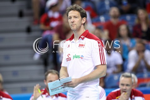  13.07.2016 KRAKOW <br />SIATKOWKA MEZCZYZN LIGA SWIATOWA 2016 TURNIEJ FINALOWY <br />FIVB VOLLEYBALL WORLD LEAGUE FINAL SIX 2016 <br />MECZ POLSKA - FRANCJA ( Poland - France ) <br />N/Z STEPHANE ANTIGA - I TRENER ( HEAD COACH ) SYLWETKA <br /> 