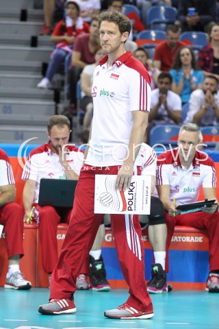  13.07.2016 KRAKOW <br />SIATKOWKA MEZCZYZN LIGA SWIATOWA 2016 TURNIEJ FINALOWY <br />FIVB VOLLEYBALL WORLD LEAGUE FINAL SIX 2016 <br />MECZ POLSKA - FRANCJA ( Poland - France ) <br />N/Z STEPHANE ANTIGA - I TRENER ( HEAD COACH ) SYLWETKA <br /> 