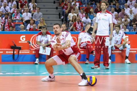  13.07.2016 KRAKOW <br />SIATKOWKA MEZCZYZN LIGA SWIATOWA 2016 TURNIEJ FINALOWY <br />FIVB VOLLEYBALL WORLD LEAGUE FINAL SIX 2016 <br />MECZ POLSKA - FRANCJA ( Poland - France ) <br />N/Z DAWID KONARSKI <br /> 