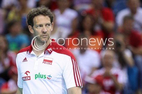 13.07.2016 KRAKOW <br />SIATKOWKA MEZCZYZN LIGA SWIATOWA 2016 TURNIEJ FINALOWY <br />FIVB VOLLEYBALL WORLD LEAGUE FINAL SIX 2016 <br />MECZ POLSKA - FRANCJA ( Poland - France ) <br />N/Z STEPHANE ANTIGA - I TRENER ( HEAD COACH ) SYLWETKA <br /> 