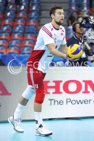  13.07.2016 KRAKOW <br />SIATKOWKA MEZCZYZN LIGA SWIATOWA 2016 TURNIEJ FINALOWY <br />FIVB VOLLEYBALL WORLD LEAGUE FINAL SIX 2016 <br />MECZ POLSKA - FRANCJA ( Poland - France ) <br />N/Z MICHAL KUBIAK SYLWETKA <br /> 