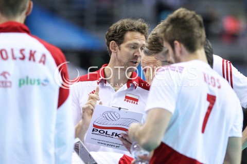  13.07.2016 KRAKOW <br />SIATKOWKA MEZCZYZN LIGA SWIATOWA 2016 TURNIEJ FINALOWY <br />FIVB VOLLEYBALL WORLD LEAGUE FINAL SIX 2016 <br />MECZ POLSKA - FRANCJA ( Poland - France ) <br />N/Z STEPHANE ANTIGA - I TRENER ( HEAD COACH ) SYLWETKA <br /> 