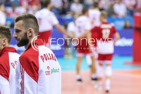  13.07.2016 KRAKOW <br />SIATKOWKA MEZCZYZN LIGA SWIATOWA 2016 TURNIEJ FINALOWY <br />FIVB VOLLEYBALL WORLD LEAGUE FINAL SIX 2016 <br />MECZ POLSKA - FRANCJA ( Poland - France ) <br />N/Z MARCIN MOZDZONEK NIE LECI NA IGRZYSKA DO RIO ZAWODNICY BOISKO<br /> 