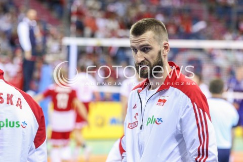  13.07.2016 KRAKOW <br />SIATKOWKA MEZCZYZN LIGA SWIATOWA 2016 TURNIEJ FINALOWY <br />FIVB VOLLEYBALL WORLD LEAGUE FINAL SIX 2016 <br />MECZ POLSKA - FRANCJA ( Poland - France ) <br />N/Z MARCIN MOZDZONEK NIE LECI NA IGRZYSKA DO RIO ZAWODNICY BOISKO<br /> 