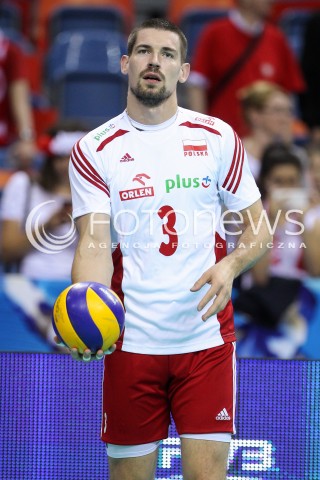  13.07.2016 KRAKOW <br />SIATKOWKA MEZCZYZN LIGA SWIATOWA 2016 TURNIEJ FINALOWY <br />FIVB VOLLEYBALL WORLD LEAGUE FINAL SIX 2016 <br />MECZ POLSKA - FRANCJA ( Poland - France ) <br />N/Z DAWID KONARSKI SYLWETKA <br /> 