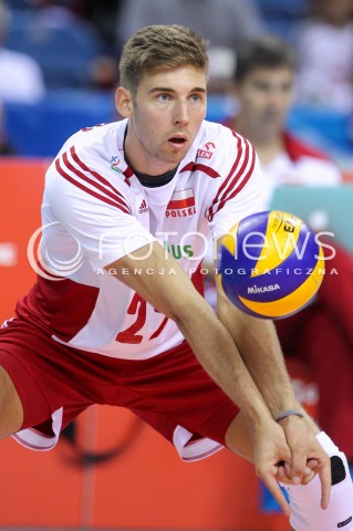  13.07.2016 KRAKOW <br />SIATKOWKA MEZCZYZN LIGA SWIATOWA 2016 TURNIEJ FINALOWY <br />FIVB VOLLEYBALL WORLD LEAGUE FINAL SIX 2016 <br />MECZ POLSKA - FRANCJA ( Poland - France ) <br />N/Z BARTOSZ BEDNORZ SYLWETKA <br /> 