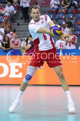  13.07.2016 KRAKOW <br />SIATKOWKA MEZCZYZN LIGA SWIATOWA 2016 TURNIEJ FINALOWY <br />FIVB VOLLEYBALL WORLD LEAGUE FINAL SIX 2016 <br />MECZ POLSKA - FRANCJA ( Poland - France ) <br />N/Z BARTOSZ KUREK SYLWETKA <br /> 