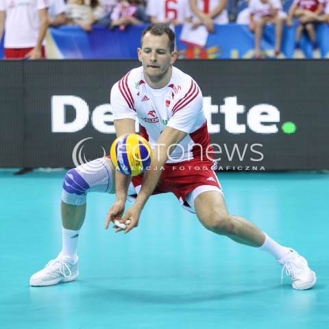  13.07.2016 KRAKOW <br />SIATKOWKA MEZCZYZN LIGA SWIATOWA 2016 TURNIEJ FINALOWY <br />FIVB VOLLEYBALL WORLD LEAGUE FINAL SIX 2016 <br />MECZ POLSKA - FRANCJA ( Poland - France ) <br />N/Z BARTOSZ KUREK SYLWETKA <br /> 