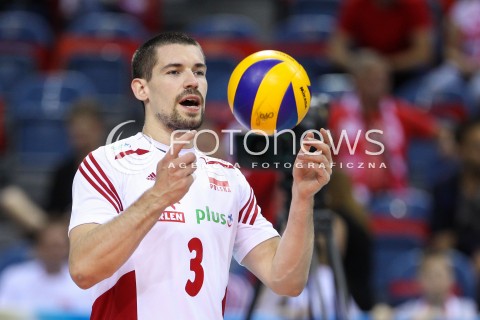  13.07.2016 KRAKOW <br />SIATKOWKA MEZCZYZN LIGA SWIATOWA 2016 TURNIEJ FINALOWY <br />FIVB VOLLEYBALL WORLD LEAGUE FINAL SIX 2016 <br />MECZ POLSKA - FRANCJA ( Poland - France ) <br />N/Z DAWID KONARSKI SYLWETKA <br /> 
