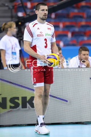  13.07.2016 KRAKOW <br />SIATKOWKA MEZCZYZN LIGA SWIATOWA 2016 TURNIEJ FINALOWY <br />FIVB VOLLEYBALL WORLD LEAGUE FINAL SIX 2016 <br />MECZ POLSKA - FRANCJA ( Poland - France ) <br />N/Z DAWID KONARSKI SYLWETKA <br /> 