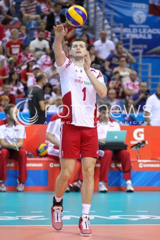  13.07.2016 KRAKOW <br />SIATKOWKA MEZCZYZN LIGA SWIATOWA 2016 TURNIEJ FINALOWY <br />FIVB VOLLEYBALL WORLD LEAGUE FINAL SIX 2016 <br />MECZ POLSKA - FRANCJA ( Poland - France ) <br />N/Z PIOTR NOWAKOWSKI SYLWETKA <br /> 