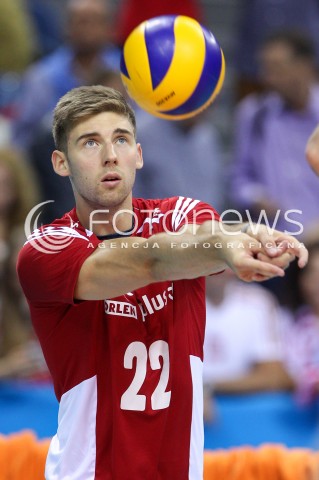  14.07.2016 KRAKOW <br />SIATKOWKA MEZCZYZN LIGA SWIATOWA 2016 TURNIEJ FINALOWY <br />FIVB VOLLEYBALL WORLD LEAGUE FINAL SIX 2016 <br />MECZ POLSKA - SERBIA ( Poland - Serbia ) <br />N/Z BARTOSZ BEDNORZ SYLWETKA <br /> 