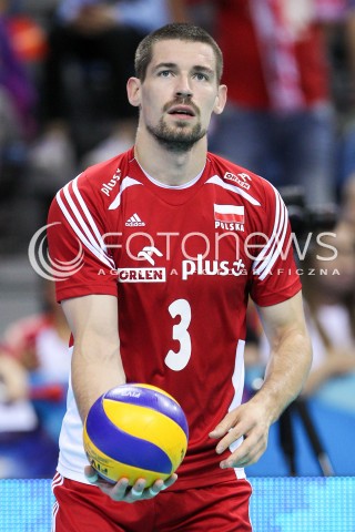  14.07.2016 KRAKOW <br />SIATKOWKA MEZCZYZN LIGA SWIATOWA 2016 TURNIEJ FINALOWY <br />FIVB VOLLEYBALL WORLD LEAGUE FINAL SIX 2016 <br />MECZ POLSKA - SERBIA ( Poland - Serbia ) <br />N/Z DAWID KONARSKI SYLWETKA <br /> 