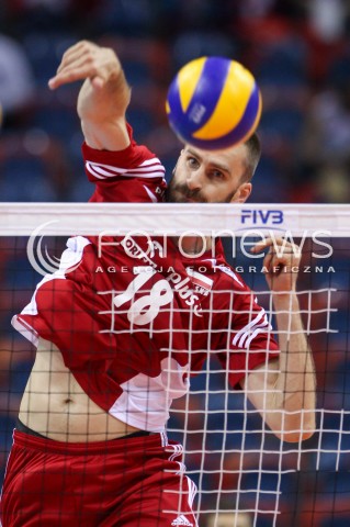  14.07.2016 KRAKOW <br />SIATKOWKA MEZCZYZN LIGA SWIATOWA 2016 TURNIEJ FINALOWY <br />FIVB VOLLEYBALL WORLD LEAGUE FINAL SIX 2016 <br />MECZ POLSKA - SERBIA ( Poland - Serbia ) <br />N/Z MARCIN MOZDZONEK SYLWETKA ATAK <br /> 