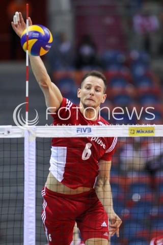  14.07.2016 KRAKOW <br />SIATKOWKA MEZCZYZN LIGA SWIATOWA 2016 TURNIEJ FINALOWY <br />FIVB VOLLEYBALL WORLD LEAGUE FINAL SIX 2016 <br />MECZ POLSKA - SERBIA ( Poland - Serbia ) <br />N/Z BARTOSZ KUREK SYLWETKA ATAK <br /> 