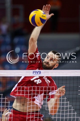  14.07.2016 KRAKOW <br />SIATKOWKA MEZCZYZN LIGA SWIATOWA 2016 TURNIEJ FINALOWY <br />FIVB VOLLEYBALL WORLD LEAGUE FINAL SIX 2016 <br />MECZ POLSKA - SERBIA ( Poland - Serbia ) <br />N/Z MARCIN MOZDZONEK SYLWETKA ATAK <br /> 