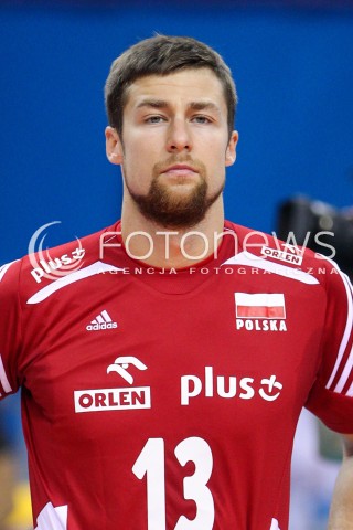  14.07.2016 KRAKOW <br />SIATKOWKA MEZCZYZN LIGA SWIATOWA 2016 TURNIEJ FINALOWY <br />FIVB VOLLEYBALL WORLD LEAGUE FINAL SIX 2016 <br />MECZ POLSKA - SERBIA ( Poland - Serbia ) <br />N/Z MICHAL KUBIAK GLOWKA PORTRET SYLWETKA<br /> 