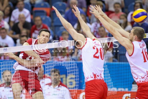  14.07.2016 KRAKOW <br />SIATKOWKA MEZCZYZN LIGA SWIATOWA 2016 TURNIEJ FINALOWY <br />FIVB VOLLEYBALL WORLD LEAGUE FINAL SIX 2016 <br />MECZ POLSKA - SERBIA ( Poland - Serbia ) <br />N/Z RAFAL BUSZEK <br /> 