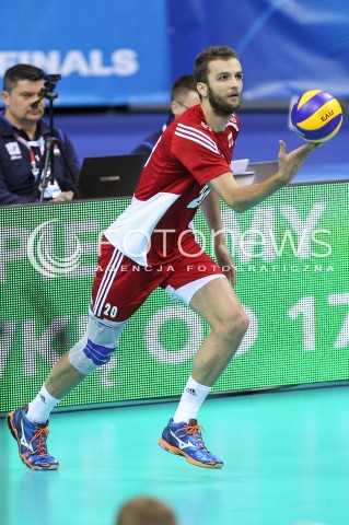  14.07.2016 KRAKOW <br />SIATKOWKA MEZCZYZN LIGA SWIATOWA 2016 TURNIEJ FINALOWY <br />FIVB VOLLEYBALL WORLD LEAGUE FINAL SIX 2016 <br />MECZ POLSKA - SERBIA ( Poland - Serbia ) <br />N/Z MATEUSZ MIKA SYLWETKA <br /> 