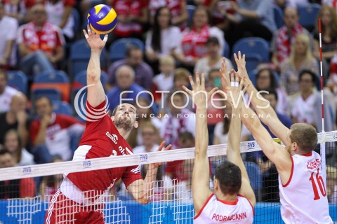  14.07.2016 KRAKOW <br />SIATKOWKA MEZCZYZN LIGA SWIATOWA 2016 TURNIEJ FINALOWY <br />FIVB VOLLEYBALL WORLD LEAGUE FINAL SIX 2016 <br />MECZ POLSKA - SERBIA ( Poland - Serbia ) <br />N/Z DAWID KONARSKI <br /> 