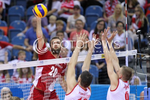  14.07.2016 KRAKOW <br />SIATKOWKA MEZCZYZN LIGA SWIATOWA 2016 TURNIEJ FINALOWY <br />FIVB VOLLEYBALL WORLD LEAGUE FINAL SIX 2016 <br />MECZ POLSKA - SERBIA ( Poland - Serbia ) <br />N/Z MATEUSZ MIKA <br /> 