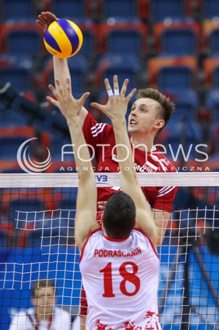  14.07.2016 KRAKOW <br />SIATKOWKA MEZCZYZN LIGA SWIATOWA 2016 TURNIEJ FINALOWY <br />FIVB VOLLEYBALL WORLD LEAGUE FINAL SIX 2016 <br />MECZ POLSKA - SERBIA ( Poland - Serbia ) <br />N/Z MATEUSZ BIENIEK <br /> 