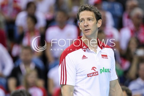  14.07.2016 KRAKOW <br />SIATKOWKA MEZCZYZN LIGA SWIATOWA 2016 TURNIEJ FINALOWY <br />FIVB VOLLEYBALL WORLD LEAGUE FINAL SIX 2016 <br />MECZ POLSKA - SERBIA ( Poland - Serbia ) <br />N/Z STEPHANE ANTIGA - I TRENER ( HEAD COACH ) SYLWETKA <br /> 