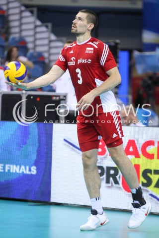  14.07.2016 KRAKOW <br />SIATKOWKA MEZCZYZN LIGA SWIATOWA 2016 TURNIEJ FINALOWY <br />FIVB VOLLEYBALL WORLD LEAGUE FINAL SIX 2016 <br />MECZ POLSKA - SERBIA ( Poland - Serbia ) <br />N/Z DAWID KONARSKI SYLWETKA <br /> 