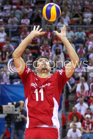  14.07.2016 KRAKOW <br />SIATKOWKA MEZCZYZN LIGA SWIATOWA 2016 TURNIEJ FINALOWY <br />FIVB VOLLEYBALL WORLD LEAGUE FINAL SIX 2016 <br />MECZ POLSKA - SERBIA ( Poland - Serbia ) <br />N/Z FABIAN DRZYZGA SYLWETKA <br /> 